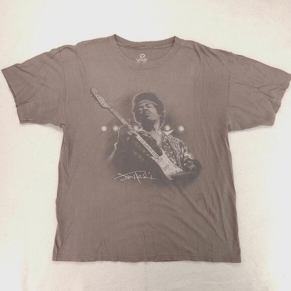 Jimi Hendrix Band Liquid Blue Short Sleeve Graphic T Shirt Mens Size XL Gray - Picture 2 of 9